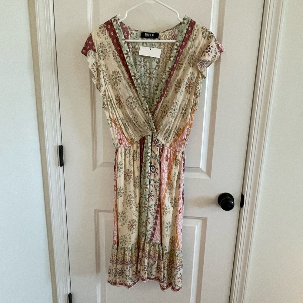 Blue B patchwork dress